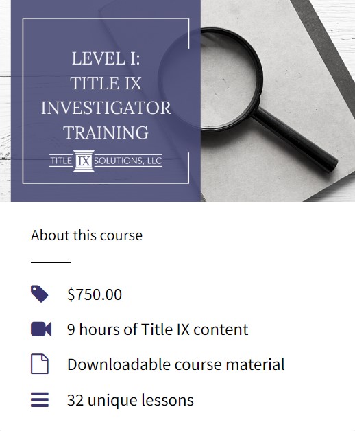 Title IX Course