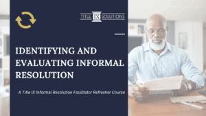 Identifying and Evaluating Informal Resolution