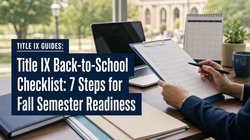 Title IX Back-to-School Checklist for Campus Readiness